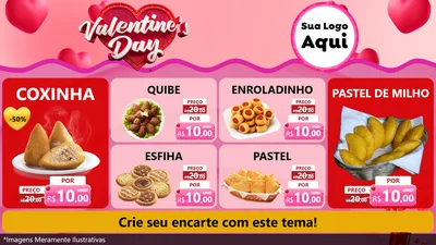 Modelo de TV para TV Horizontal com o tema Valentine's Day para Salgadaria