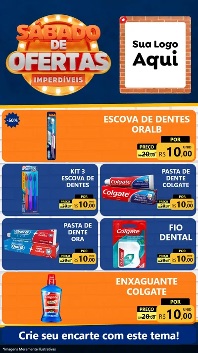 Modelo de TV para TV Vertical com o tema Sábado de Ofertas Imperdíveis para Higiene Pessoal