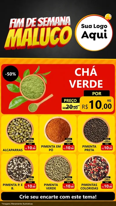 Modelo de Rede Social para Stories com o tema Final de Semana Maluco para Produtos Naturais