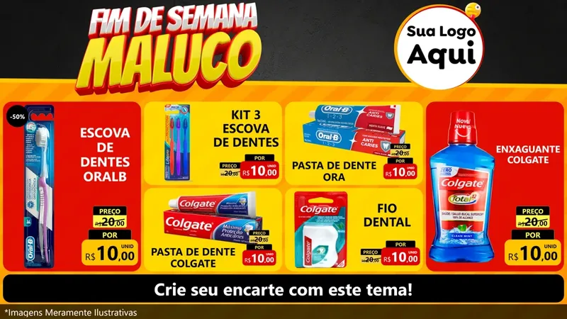Modelo de TV para TV Horizontal com o tema Final de Semana Maluco para Higiene Pessoal