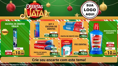 Modelo de TV para TV Horizontal com o tema Ofertas de Natal para Higiene Pessoal