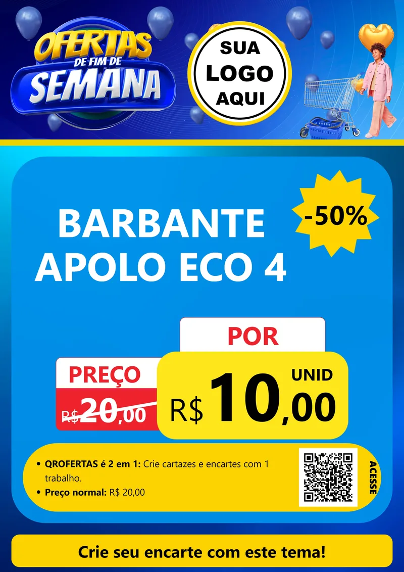 Modelo de Cartaz para Cartaz A4 Vertical com o tema Ofertas de Fim de Semana para Armarinho e Aviamentos