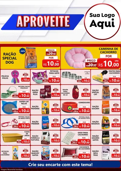 Modelo de Encarte para Encarte A4 Vertical com o tema Aproveite para Pet Shop