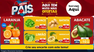 Modelo de TV para TV Horizontal com o tema Dia dos Pais para Hortifrúti