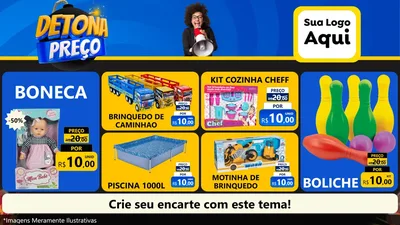 Modelo de TV para TV Horizontal com o tema Detona Preços para Brinquedos