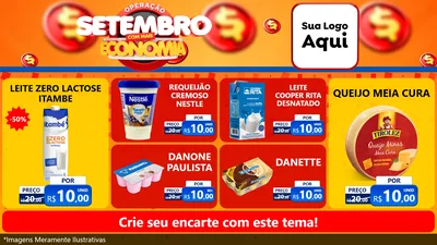Modelo de TV para TV Horizontal com o tema Operação Setembro Com Muita Economia para Frios e Laticínios