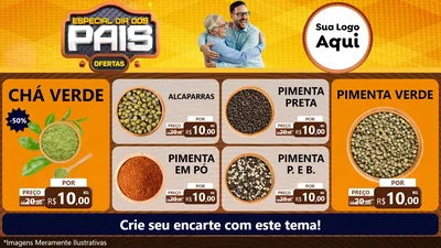 Modelo de TV para TV Horizontal com o tema Especial Dia dos Pais para Produtos Naturais