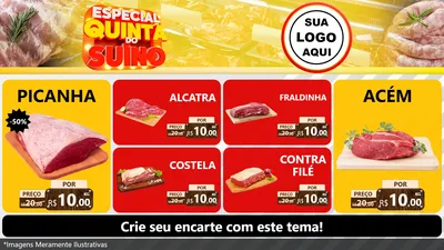 Modelo de TV para TV Horizontal com o tema Especial Quinta do Suíno para Açougue