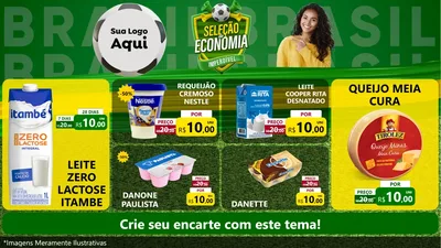 Modelo de TV para TV Horizontal com o tema Seleção de Economia - Copa para Frios e Laticínios