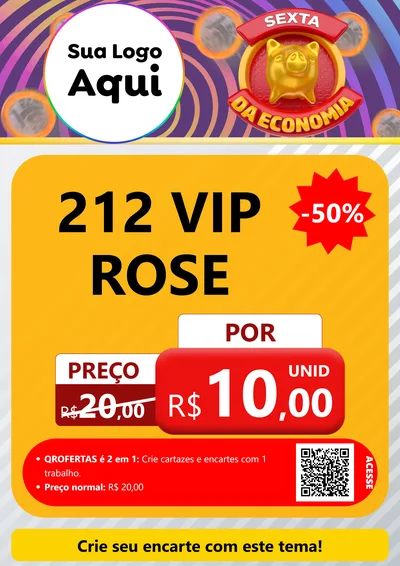 Modelo de Cartaz para Cartaz A4 Vertical com o tema Sexta da Economia para Perfumes