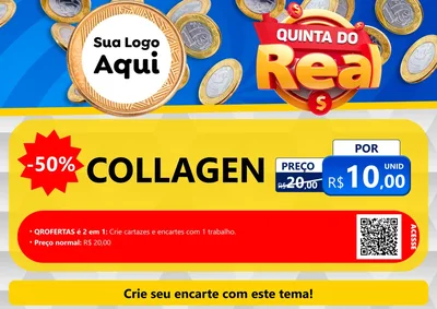 Modelo de Cartaz para Cartaz A4 Horizontal com o tema Quinta do Real para Suplementos alimentares