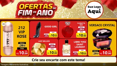 Modelo de TV para TV Horizontal com o tema Ofertas de Fim de Ano para Perfumes