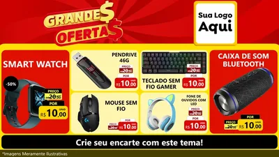 Modelo de TV para TV Horizontal com o tema Grandes Ofertas para Informática