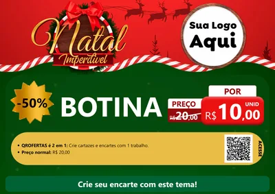 Modelo de Cartaz para Cartaz A4 Horizontal com o tema Natal Imperdível para Agropecuária