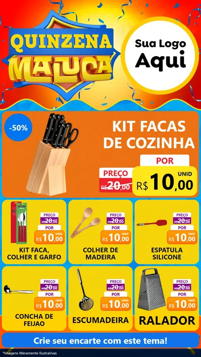 Modelo de Rede Social para Stories com o tema Quinzena Maluca para Utilidades Domésticas