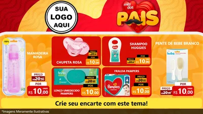 Modelo de TV para TV Horizontal com o tema Mês Dos Pais para Bebês