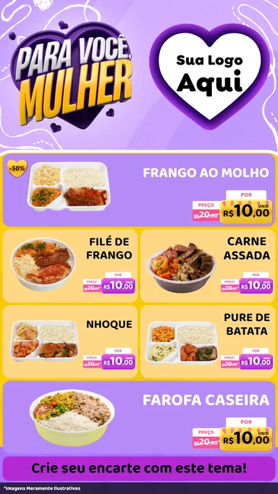 Modelo de TV para TV Vertical com o tema Para Você, Mulher para Restaurante
