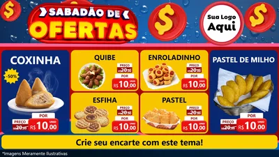 Modelo de TV para TV Horizontal com o tema Sabadão de Ofertas para Salgadaria