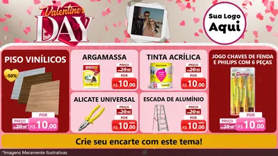 Modelo de TV para TV Horizontal com o tema Valentine's Day para Material para Construção