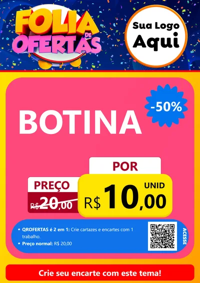 Modelo de Cartaz para Cartaz A4 Vertical com o tema Folia de Ofertas para Agropecuária