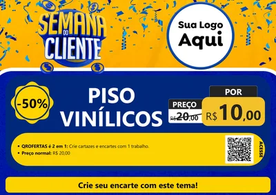 Modelo de Cartaz para Cartaz A4 Horizontal com o tema Semana do Cliente para Material para Construção