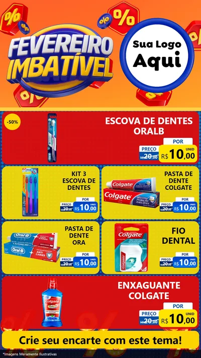 Modelo de TV para TV Vertical com o tema Fevereiro Imbatível para Higiene Pessoal