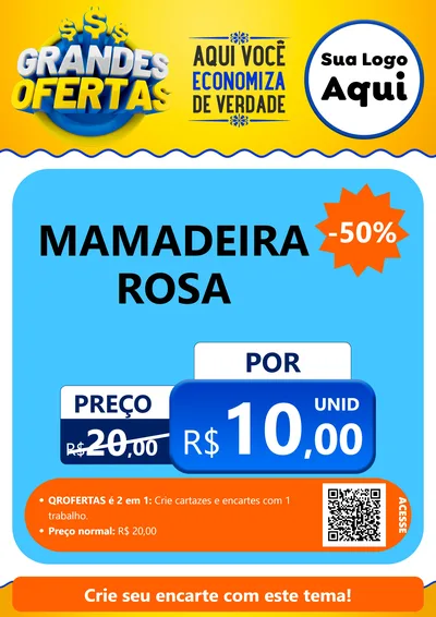 Modelo de Cartaz para Cartaz A4 Vertical com o tema Grandes Ofertas para Bebês