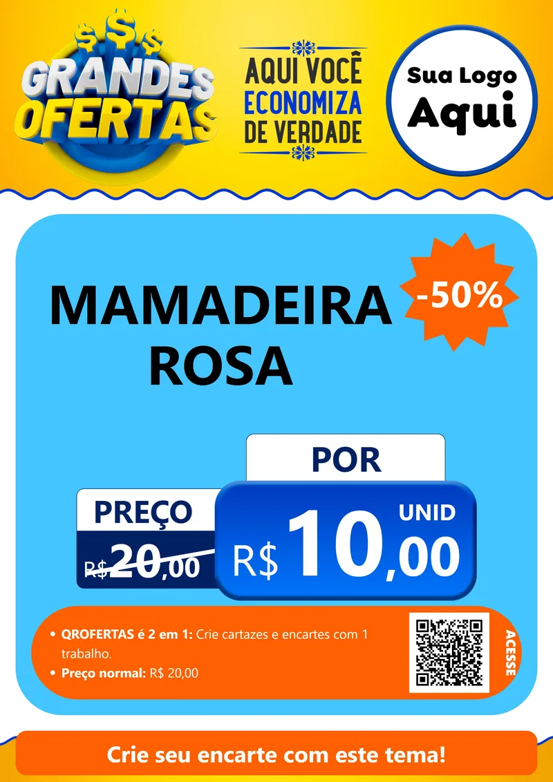 Modelo de Cartaz para Cartaz A4 Vertical com o tema Grandes Ofertas para Bebês