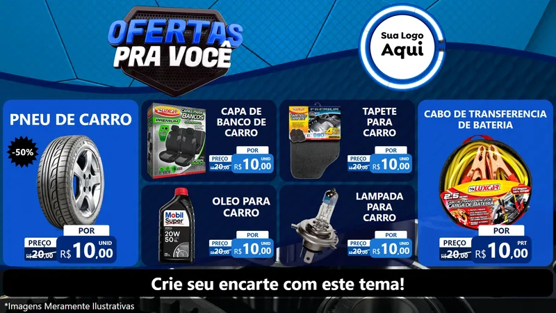 Modelo de TV para TV Horizontal com o tema Ofertas Para Você - Auto e Motopeças para Auto peças