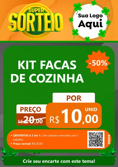 Modelo de Cartaz para Cartaz A4 Vertical com o tema Super Sorteio para Utilidades Domésticas