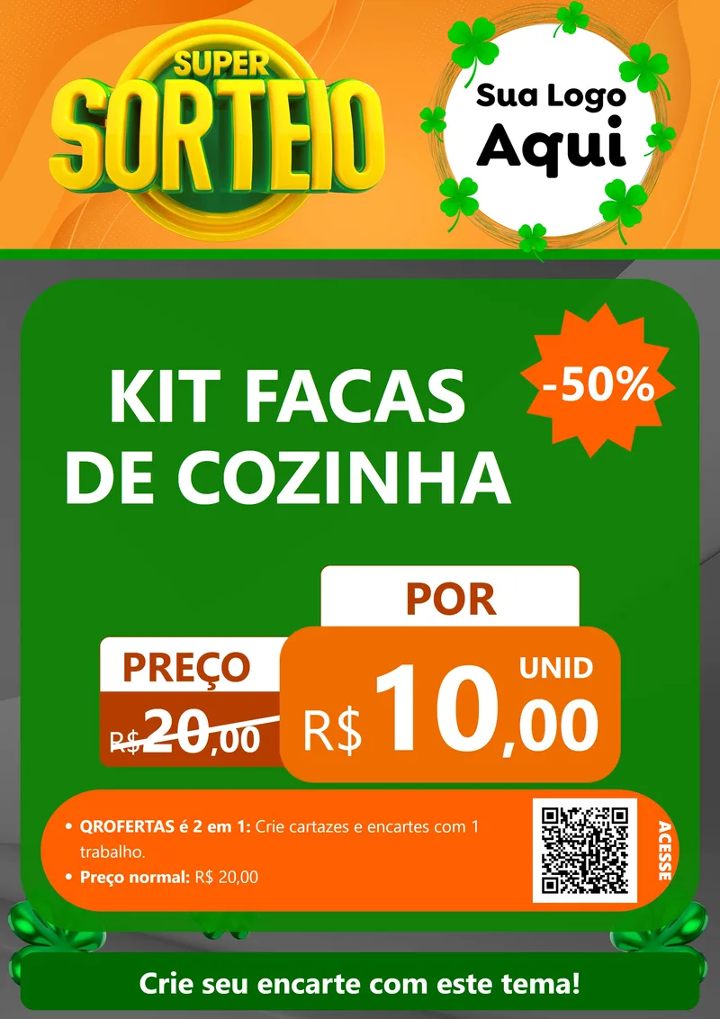 Modelo de Cartaz para Cartaz A4 Vertical com o tema Super Sorteio para Utilidades Domésticas