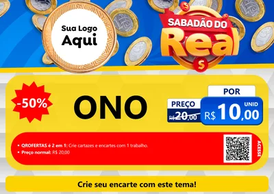 Modelo de Cartaz para Cartaz A4 Horizontal com o tema Sabadão do Real para Óticas