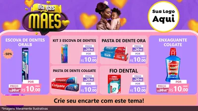 Modelo de TV para TV Horizontal com o tema Dia das Mães para Higiene Pessoal