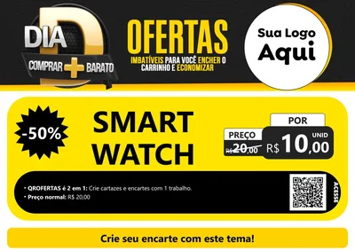 Modelo de Cartaz para Cartaz A4 Horizontal com o tema Dia D Mais Economia para Informática