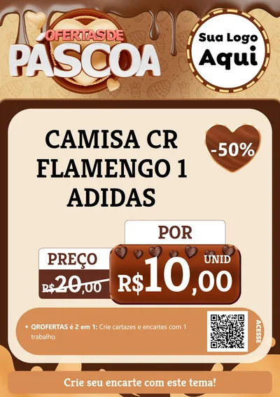 Modelo de Cartaz para Cartaz A4 Vertical com o tema Ofertas de Páscoa para Roupas e acessórios