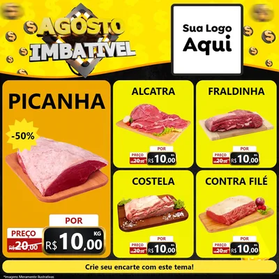 Modelo de Rede Social para Feed Facebook com o tema Agosto Imbatível para Açougue