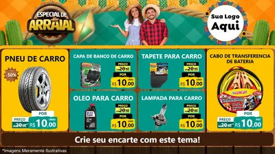 Modelo de TV para TV Horizontal com o tema Especial De Arraial para Auto peças