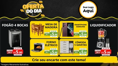 Modelo de TV para TV Horizontal com o tema Oferta Do Dia para Móveis e Eletro
