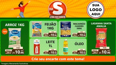 Modelo de TV para TV Horizontal com o tema Dia S - O Dia Mais Barato para Supermercado