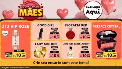 Modelo de TV para TV Horizontal com o tema Semana das Mães para Perfumes