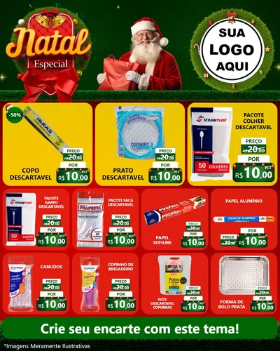 Modelo de Rede Social para Feed Instagram com o tema Natal Especial para Embalagens
