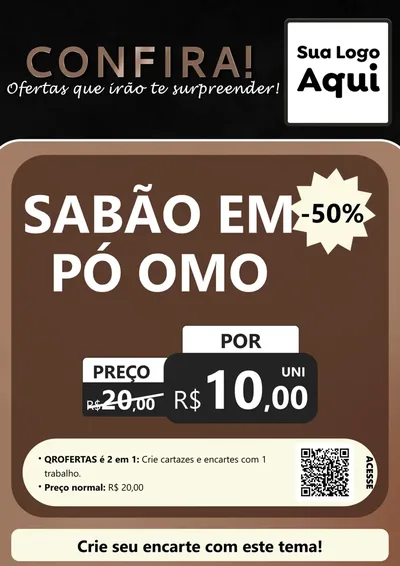 Modelo de Cartaz para Cartaz A4 Vertical com o tema Confira! Ofertas que irão te surpreender! para Produtos de Limpeza