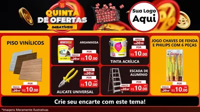 Modelo de TV para TV Horizontal com o tema Quinta de Ofertas Imbatíveis para Material para Construção