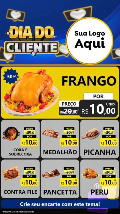 Modelo de Rede Social para Stories com o tema Dia Do Cliente para Assados