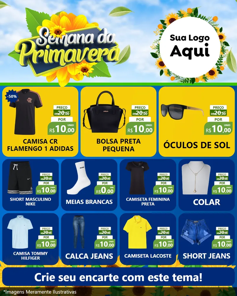 Modelo de Rede Social para Feed Instagram com o tema Semana da Primavera para Roupas e acessórios
