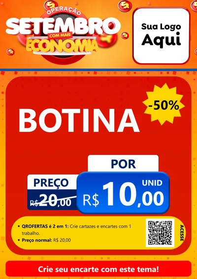 Modelo de Cartaz para Cartaz A4 Vertical com o tema Operação Setembro Com Muita Economia para Agropecuária