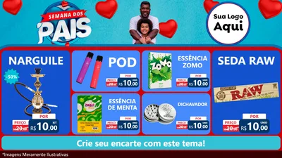 Modelo de TV para TV Horizontal com o tema Semana Dos Pais para Tabacaria