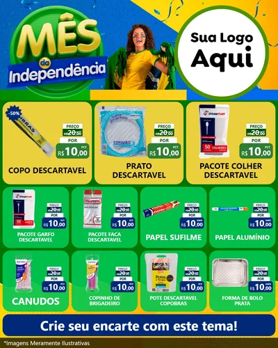 Modelo de Rede Social para Feed Instagram com o tema Mês da Independência para Embalagens