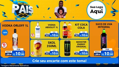 Modelo de TV para TV Horizontal com o tema Dia dos Pais para Distribuidora de bebidas