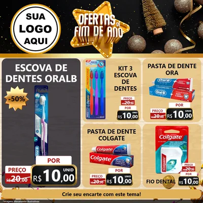 Modelo de Rede Social para Feed Facebook com o tema Ofertas de Fim de Ano para Higiene Pessoal